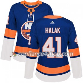 Adidas Maillot de Hockey New York Islanders Jaroslav Halak 41 2017-2018 Bleu Authentic - Femme